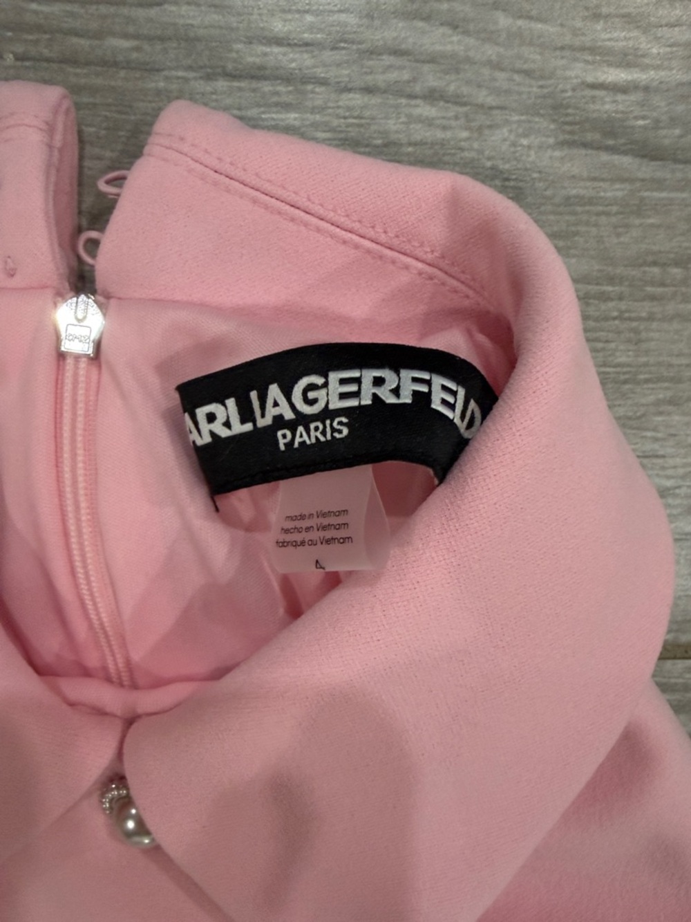 Karl Lagerfeld Pink Sleeveless Midi Dress with Button Front - Picture 8 of 9